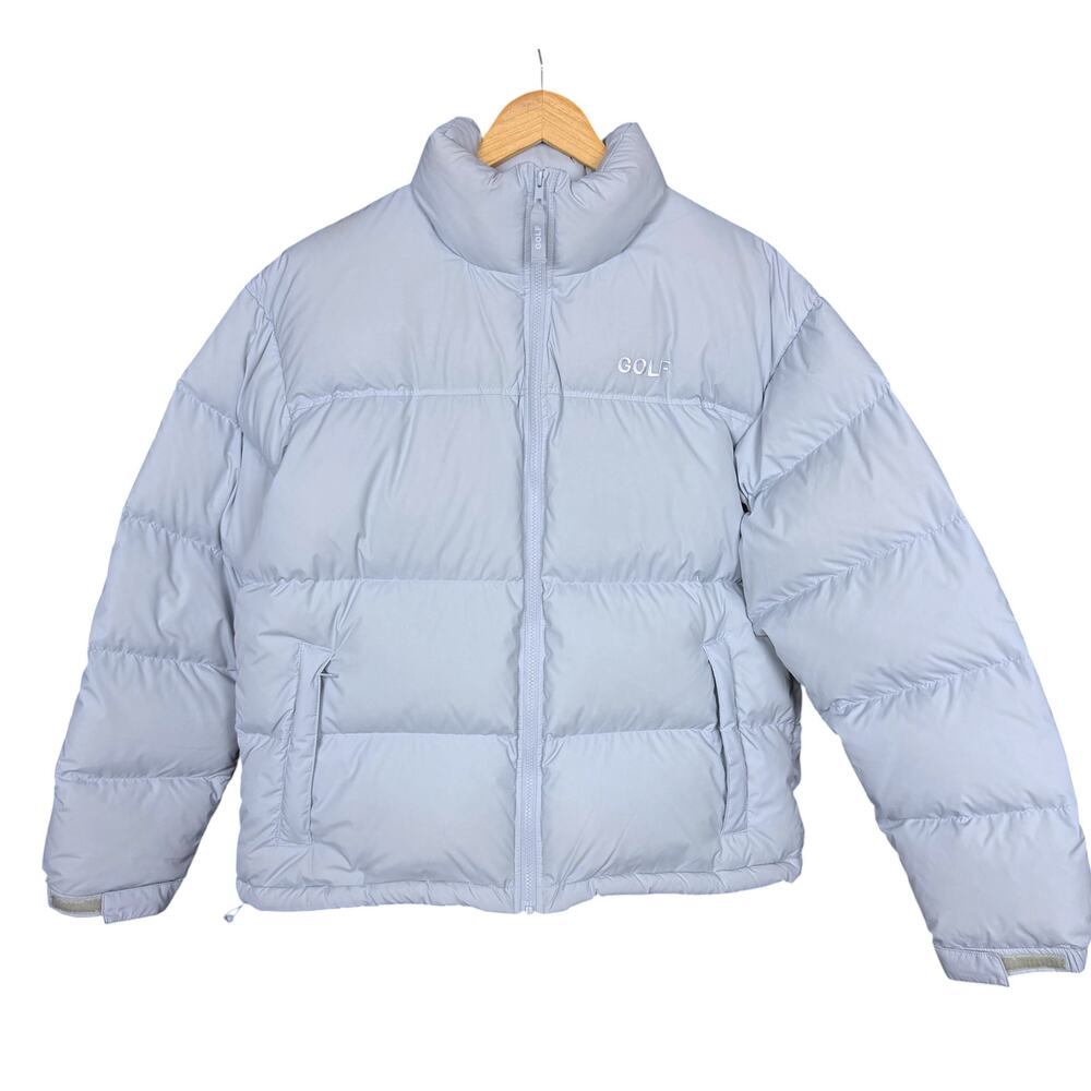 Golf Wang Duck Down Puffer Jacket Mens Large Light Blue Outdoors Gorpcore Winter